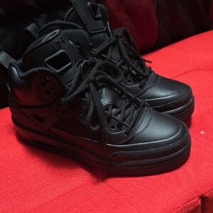 Jordan Kids All-Black High-Top Sneakers
